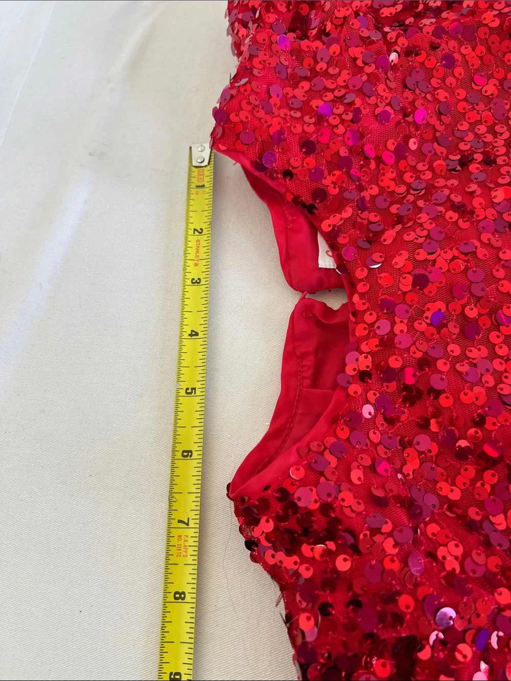 Girls Red Sequin Party Dress - Sparkle Short Sleeve Formal